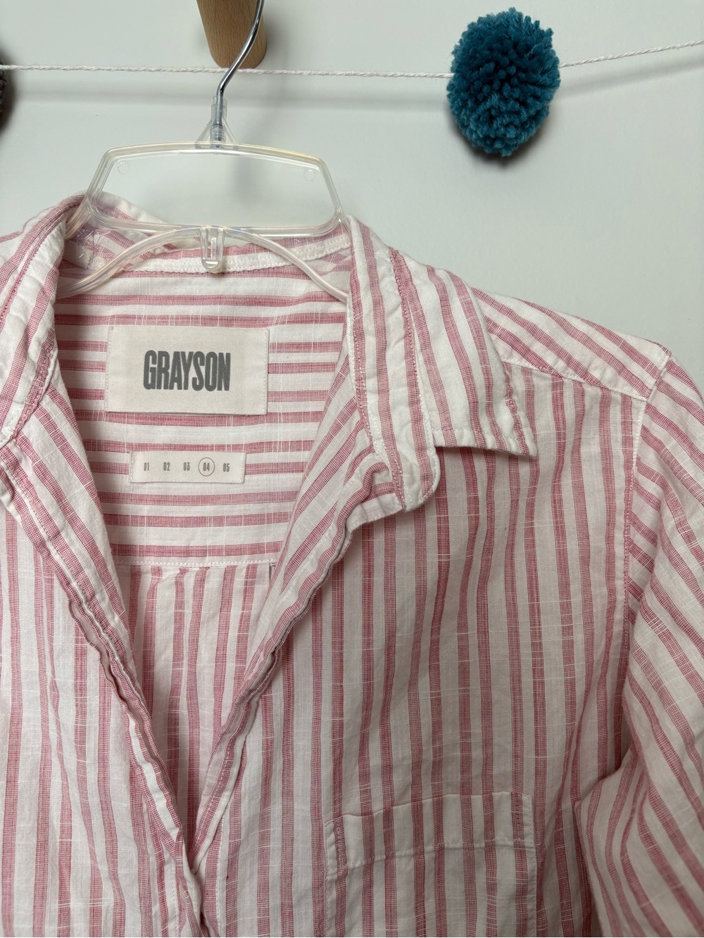 🌟Grayson The Hero Button Up Pink Striped Shirt - Picture 2 of 8